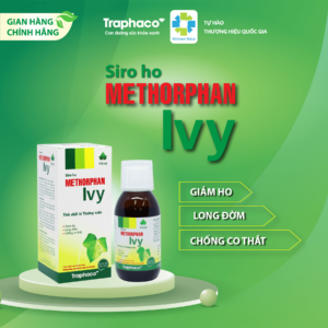 Siro ho Methorphan IVY Traphaco- giảm ho, long đờm, chống co thắt.