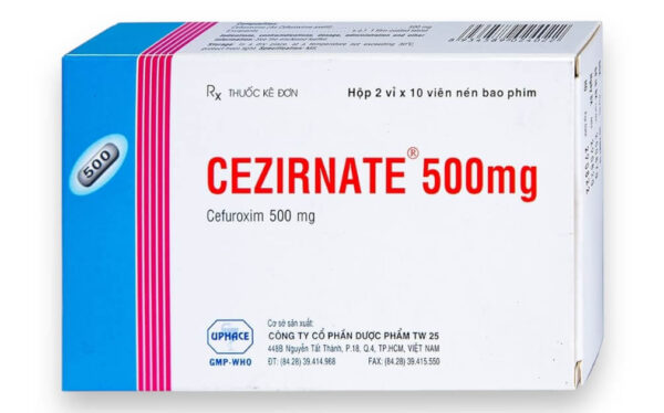 Cezirnate 500mg (2 vỉ x 10 viên)