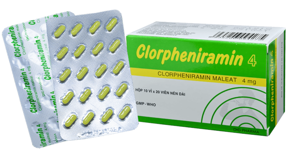 Clorpheniramin 4 DHG (10vỉ x 20viên)