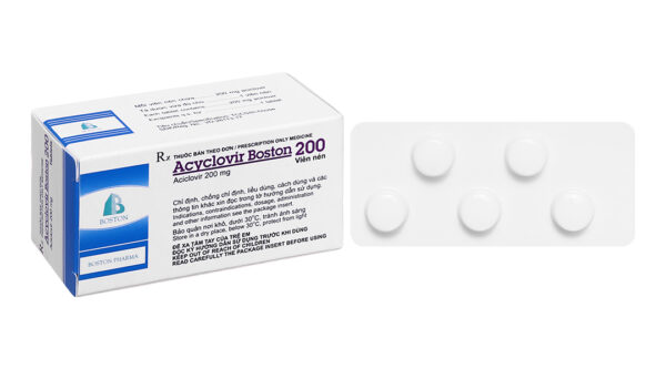 Thuốc Acyclovir 200mg Boston chống virus