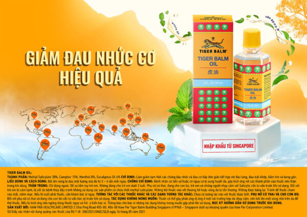 Dầu Xoa Bóp Tiger Balm Oil (Chai 28ml)