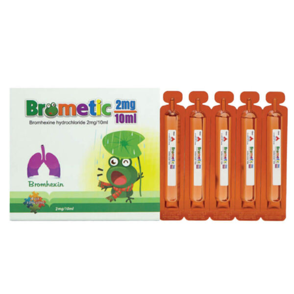 Brometic 2mg/10ml thuốc long đờm hộp 20 ống