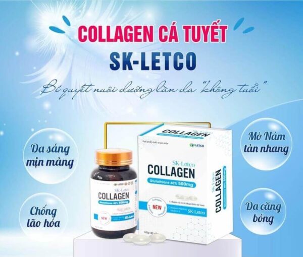 SK Letco Collagen Cá Tuyết (Hộp 30 Viên) 