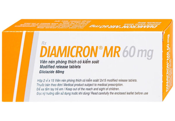 Diamicron MR 60mg (2 vỉ x 15 viên)