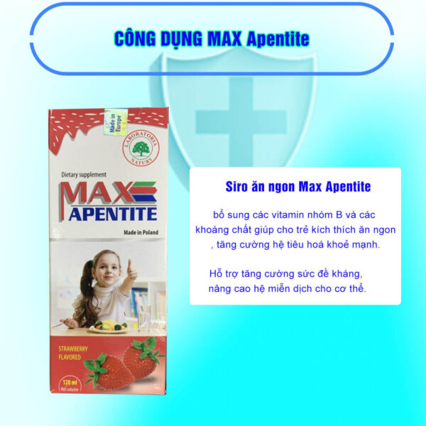 Siro Max Apentite Poland kích thích ăn ngon, tăng sức đề kháng (lọ 120ml)