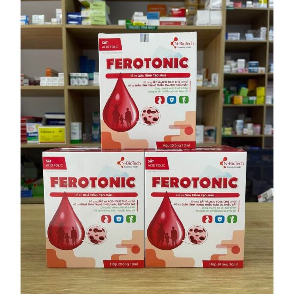 Ferotonic hộp 20 ống N- Biotech bổ sung cho người thiếu máu thiếu sắt