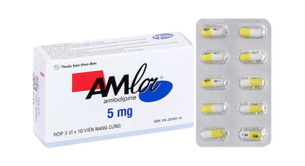 Amlor 5mg Pfizer (Hộp 3 vỉ x 10 viên)