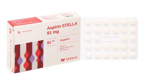 Thuốc Aspirin 81mg Stella (hộp 2 vỉ x 28 viên)
