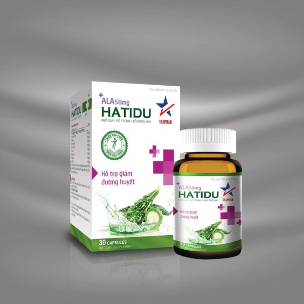 Viên uống Hatidu giúp hạ đường huyết, chống biến chứng tiểu đường lọ 30 viên