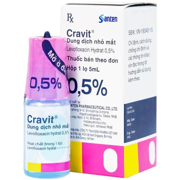 Dung dịch nhỏ mắt Cravit 0.5 5ml