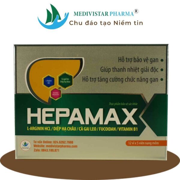 Viên uống giúp giải độc, tăng cường chức năng gan Hepamax hộp 60 viên