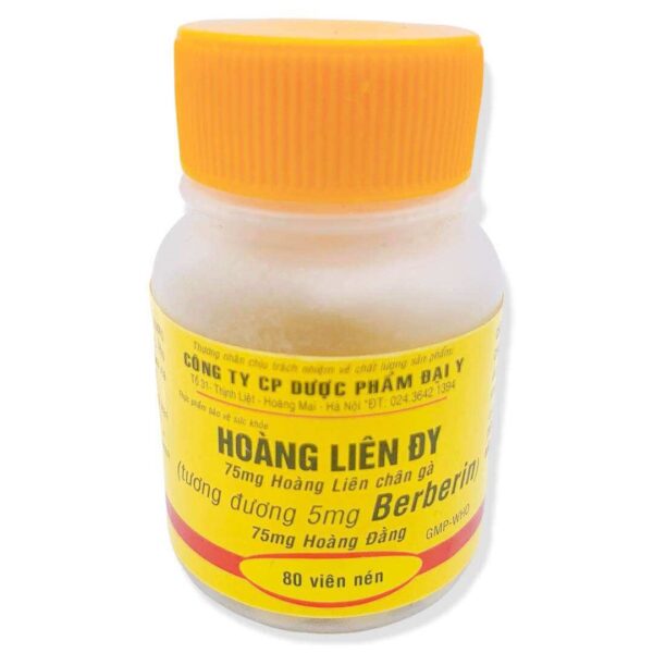 Hoàng Liên ĐY (Lọ 80 Viên Nén)