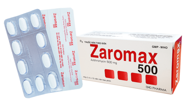 Thuốc Zaromax 500 (Hộp 3 vỉ x 10 viên)