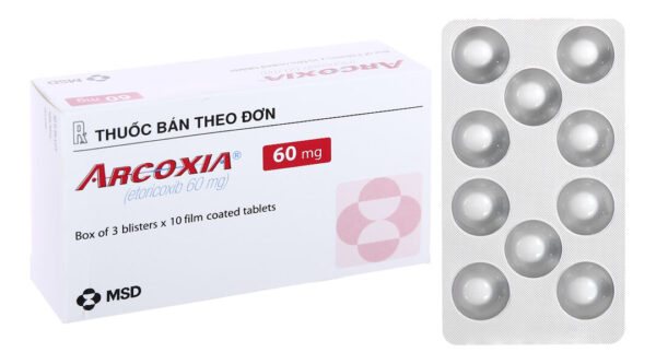 Thuốc Arcoxia 60mg MSD (3 vỉ x 10 viên)