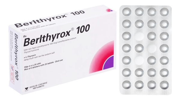 Thuốc Berlthyrox 100 (4 vỉ x 25 viên)