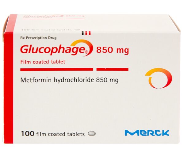 Glucophage 850mg (Hộp 5 vỉ x 20 viên)