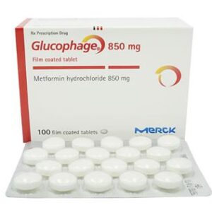 Glucophage 850mg (Hộp 5 vỉ x 20 viên)