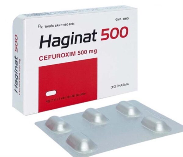 Thuốc Haginat 500 DHG (Hộp 2 vỉ x 5 viên)