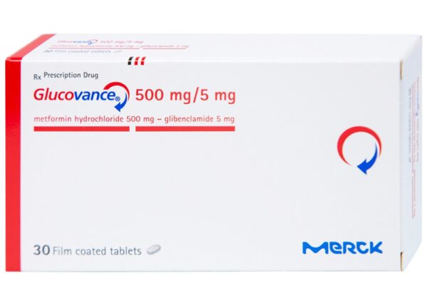 Glucovance 500mg/5mg (Hộp 2 vỉ x 15 viên)