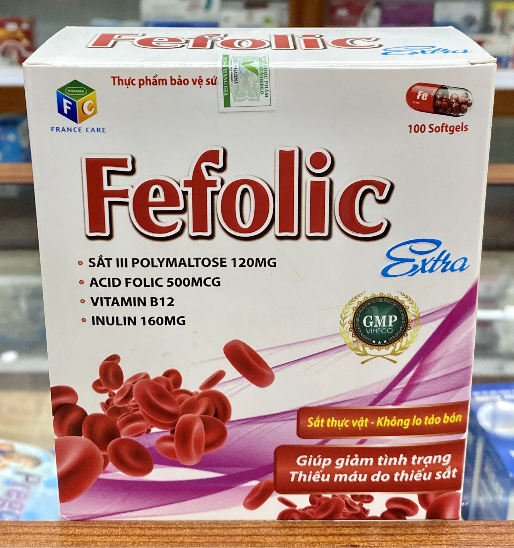 Fefolic Extra (Hộp 100 Viên nang mềm) France Care