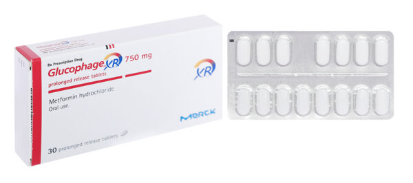 Glucophage XR 750mg (Hộp 2vỉ x 15viên)