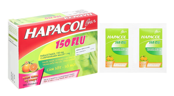 Thuốc Hapacol 150 Flu (24 gói x 1.5g)