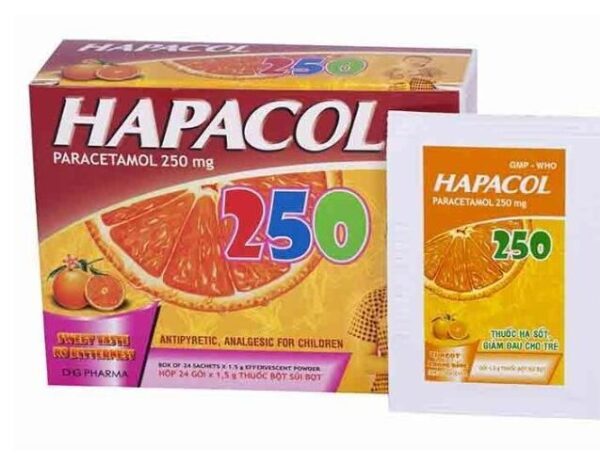 Thuốc Hapacol 250 DHG (24 gói x 1.5g)