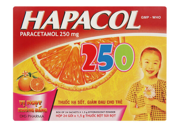 Thuốc Hapacol 250 DHG (24 gói x 1.5g)