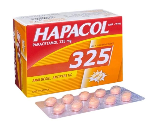 Hapacol 325 DHG (Hộp 10 vỉ x 10 viên)