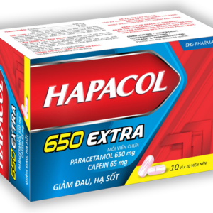 Hapacol 650 Extra DHG (10 vỉ x 10 viên)