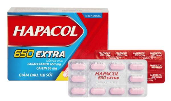 Hapacol 650 Extra DHG (10 vỉ x 10 viên)