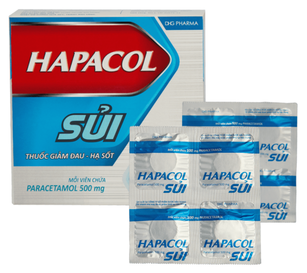 Hapacol Sủi 500mg DHG (4 vỉ x 4 viên)