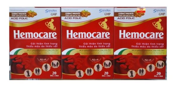 Hemocare Sanotex (Hộp 20 ống x 10ml)