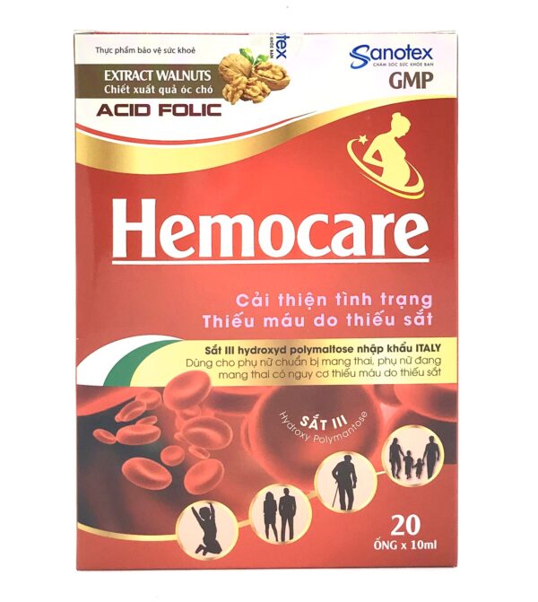 Hemocare Sanotex (Hộp 20 ống x 10ml)