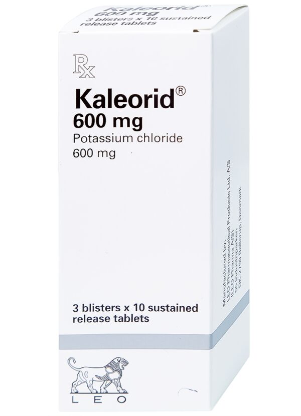 Kaleorid 600mg LEO (Hộp 3vỉ x 10viên)