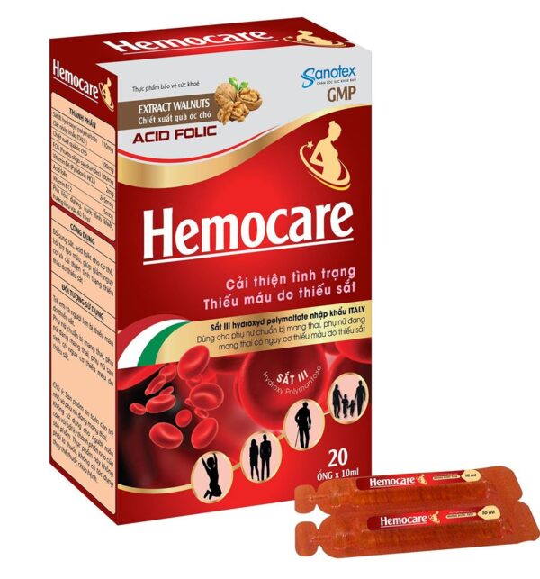 Hemocare Sanotex (Hộp 20 ống x 10ml)