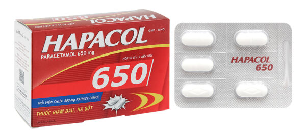 Thuốc Hapacol 650 DHG (10 vỉ x 5 viên)