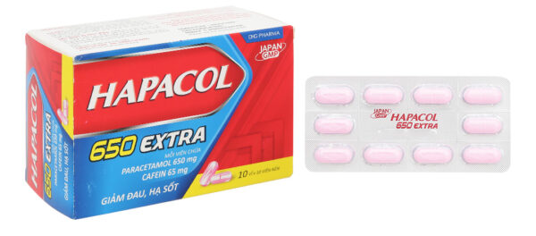 Hapacol 650 Extra DHG (10 vỉ x 10 viên)