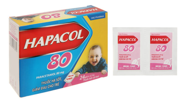 Thuốc Hapacol 80 DHG (Hộp 24gói x 1.5g)