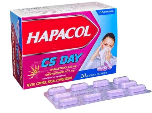 Hapacol CS Day DHG (Hộp 10 vỉ x 10 viên)