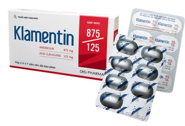 Klamentin 875/125 DHG (Hộp 2 vỉ x 7 viên)