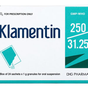 Klamentin 250/31.25 DHG (Hộp 24 gói x 1g)