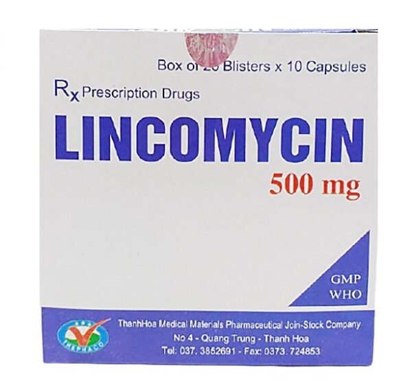 Lincomycin 500mg Thephaco (20 vỉ x 10 viên)