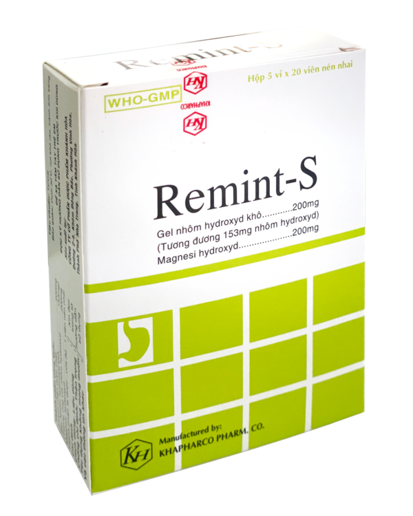 Remint-S Khapharco (Hộp 5 vỉ x 20 viên)