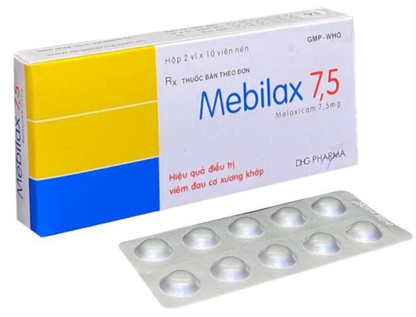 Mebilax 7.5 DHG Pharma (2 vỉ x 10 viên)