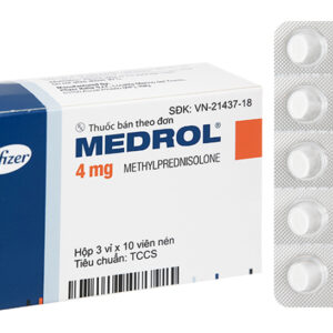 Thuốc Medrol 4mg Pfizer (Hộp 3 vỉ x 10 viên nén)