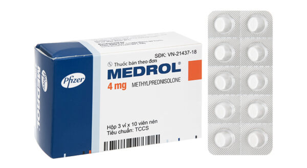 Thuốc Medrol 4mg Pfizer (Hộp 3 vỉ x 10 viên nén)