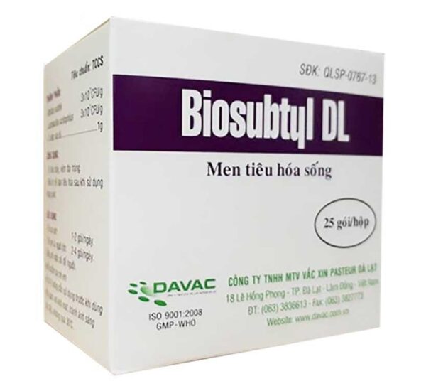 Men tiêu hoá sống Biosubtyl DL Davac (25 gói)