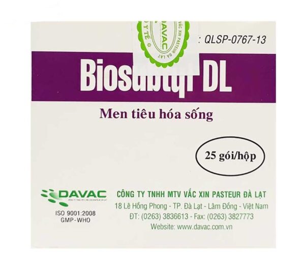 Men tiêu hoá sống Biosubtyl DL Davac (25 gói)