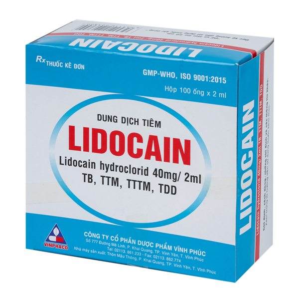 Lidocain 40mg/2ml Vinphaco (100 ống x 2ml)